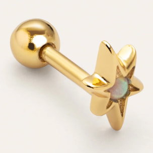 Pendiente Suelto Polaris Plata Baño Oro