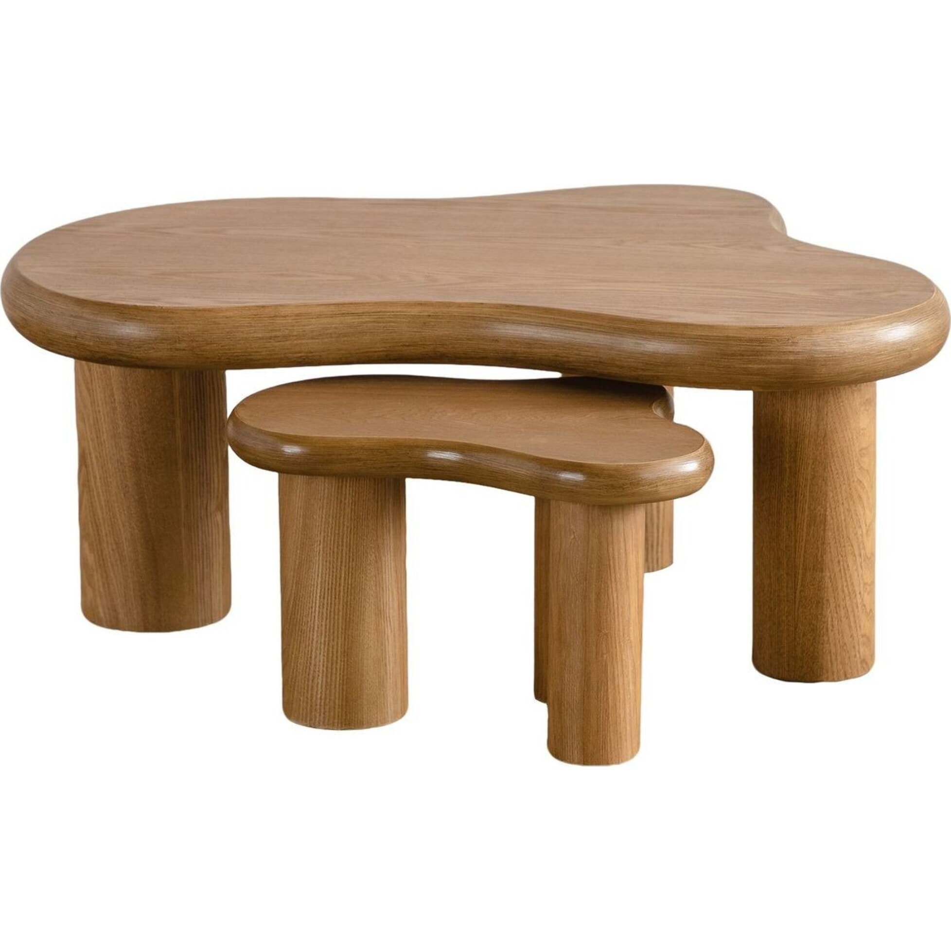 Lot de 2 tables basses organiques gigognes - WAVE