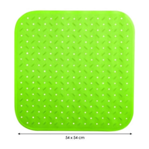 Tapis Fond de douche antidérapant Caoutchouc CLASS 54x54cm Pistache MSV