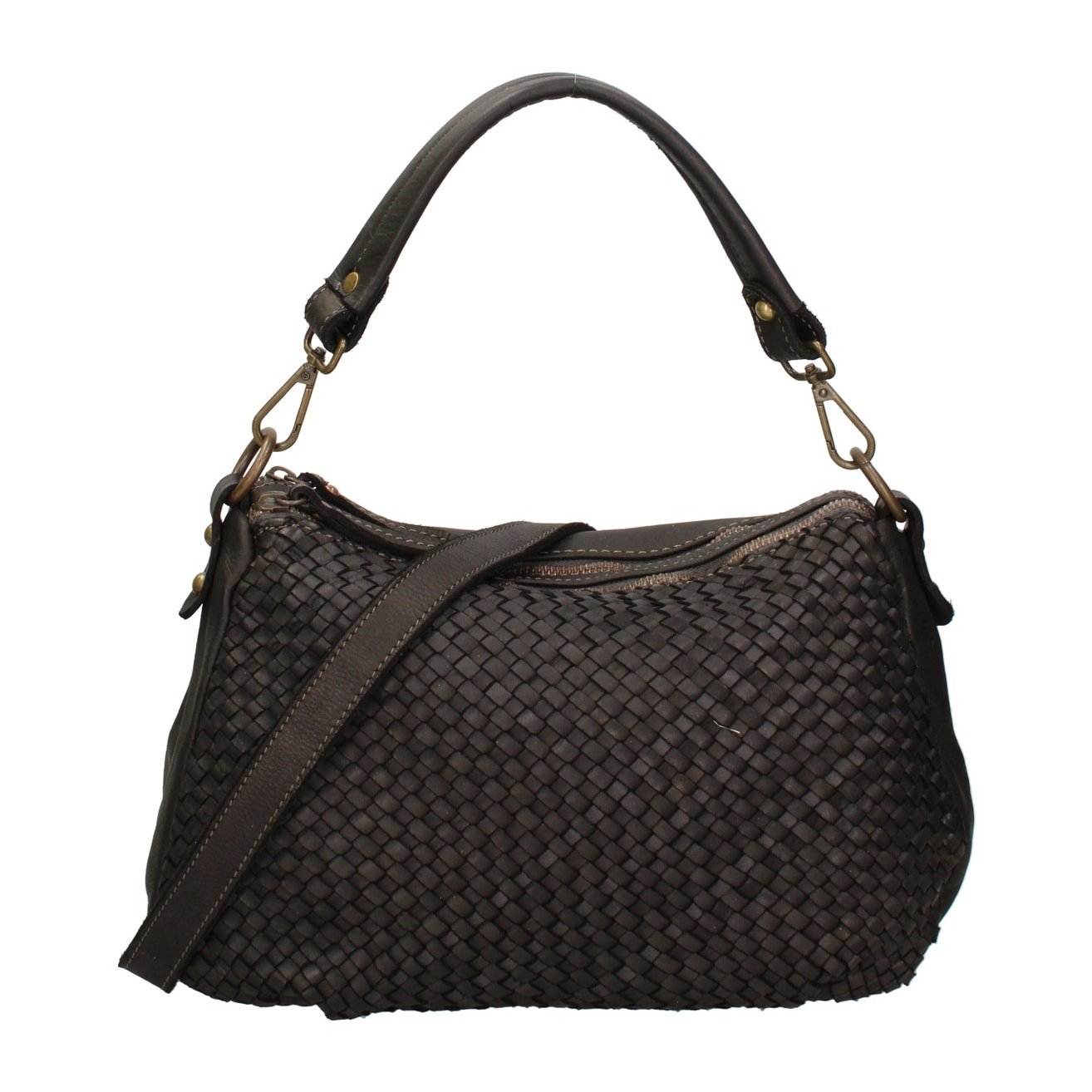 Borsa a spalla da donna - Modello Novella - Vera pelle - 31.0 x 18.0 x 12.0 cm