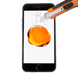 DAM PROTEZIONE IN VETRO TEMPERATO CON BORDO NERO IPHONE 7/IPHONE 8 613 Cm. Colore nero