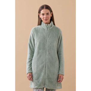 Vestaglia donna bubble in coral con zip Noidinotte