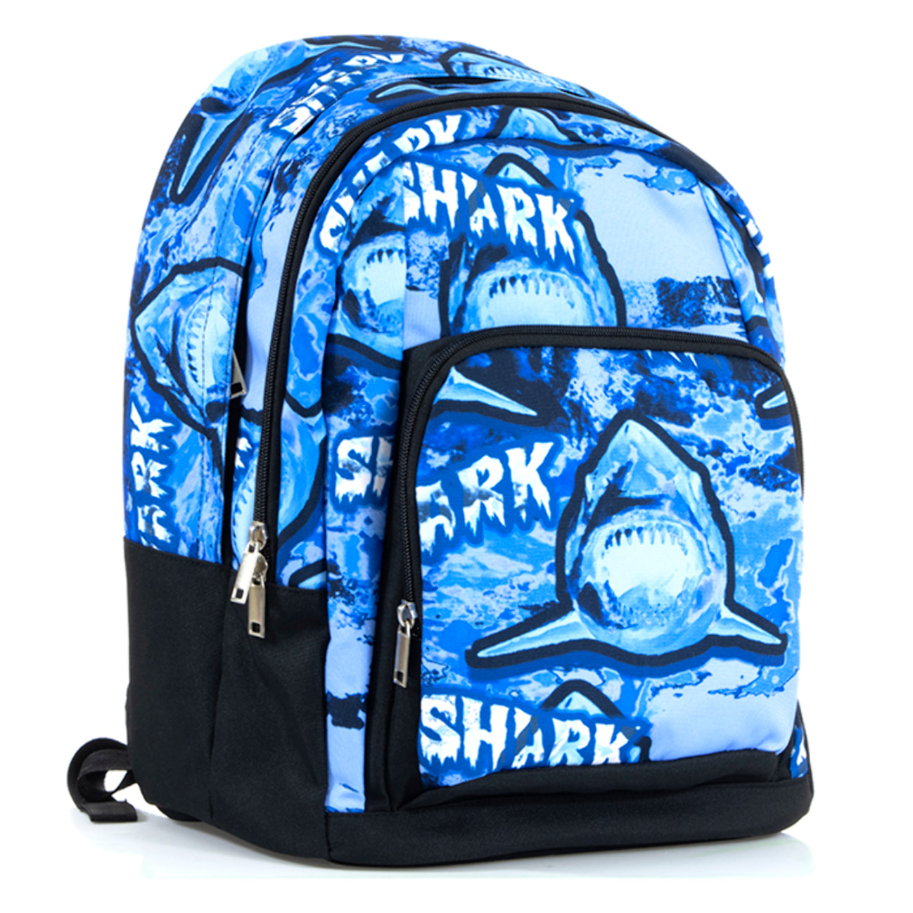 Zaino Teen "Shark" - DOPPIO SCOMPARTO - Resistente all'acqua - Misure: 43*32*18