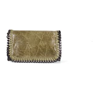 Borsa a tracolla da donna Made in Italy - Eolian Nova - Pelle scamosciata stampata - 22.0 x 13.0 x 4.0 cm