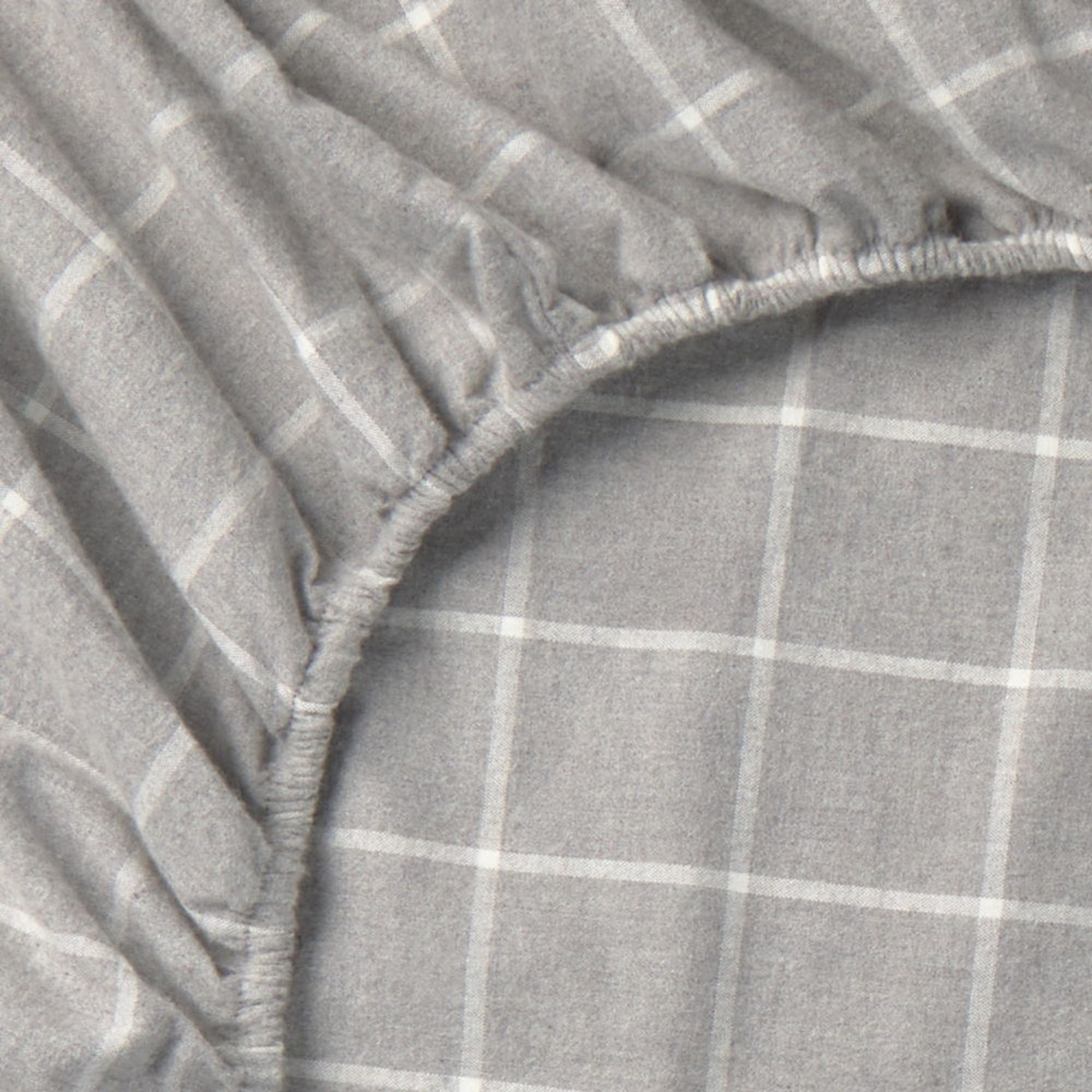 Bajera algodón franela cuadros Onfra color gris Franela de algodón