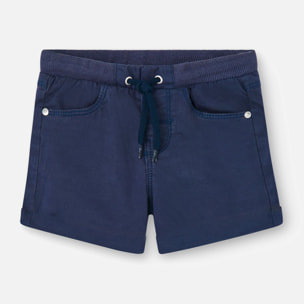 Bermudas para niÃ±o en liso de color azul marino, Camiseta