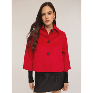 Motivi - Capa corta de paño de mezcla de lana - Rojo