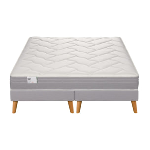 Ensemble L'ADORABLE matelas H23 ressort ensachés, très ferme, 2 sommiers