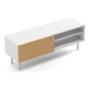 Mueble TV blanco para salón, comedor o habitación de diseño nórdico