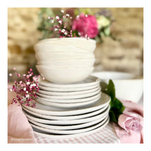 Lot de 6 grandes assiettes, COTON