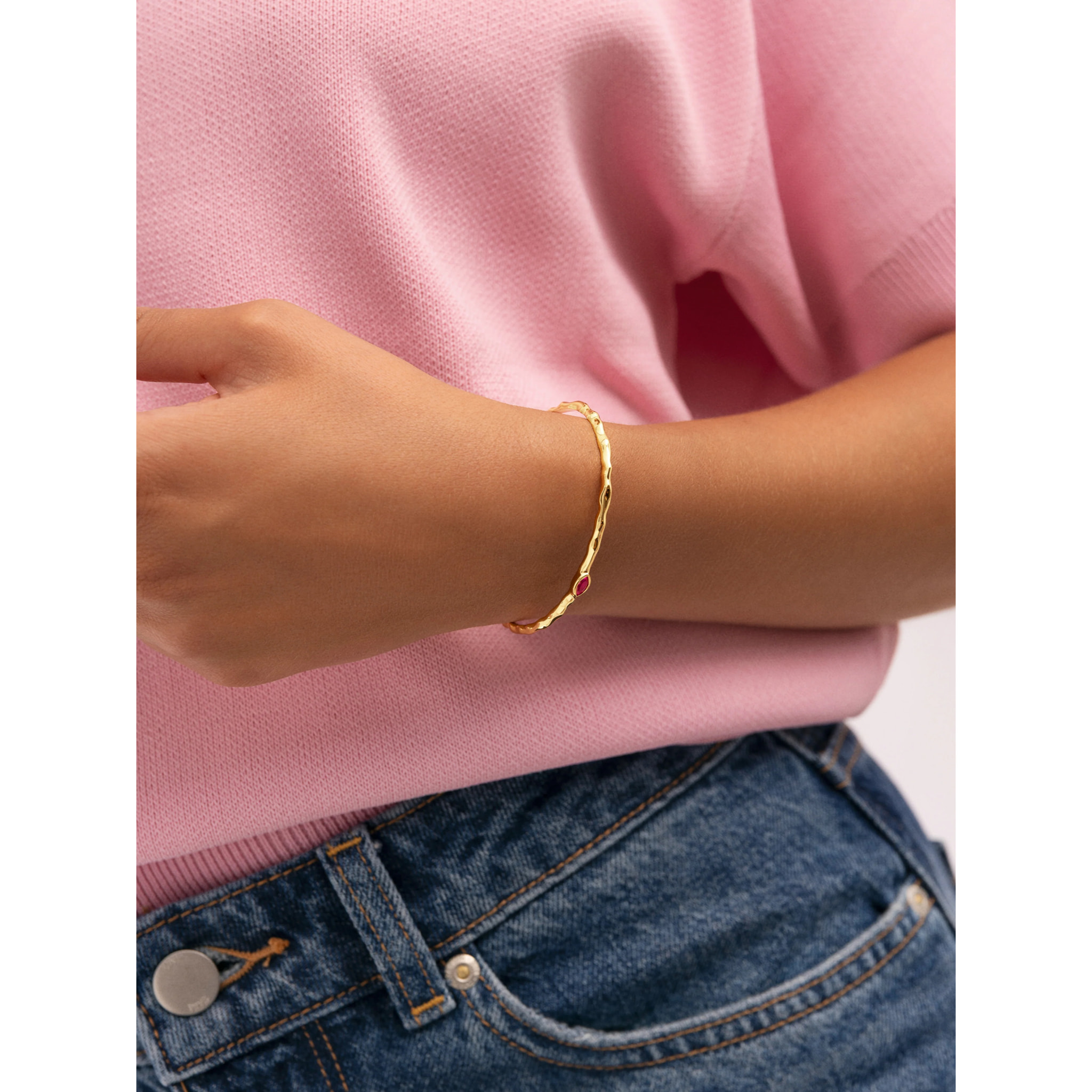 Brazalete Alma Rosé Baño Oro