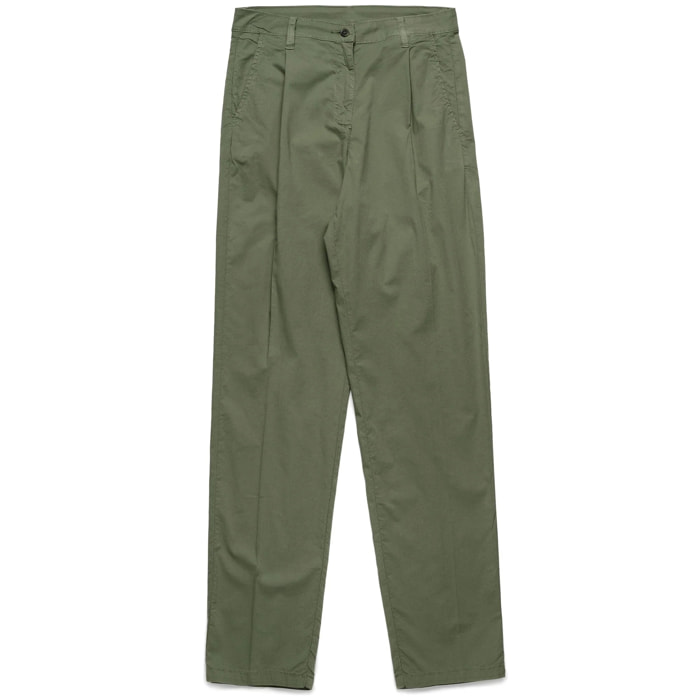 Kappa - Pantalones Mujer Verde - Noelia Light Poplin