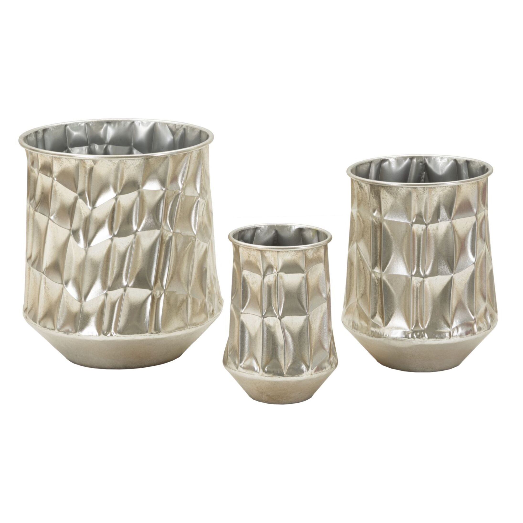 P/VASI SILVER SET 3 PZ CM Ø 35X38,5-27,5X33-18,5X26,5