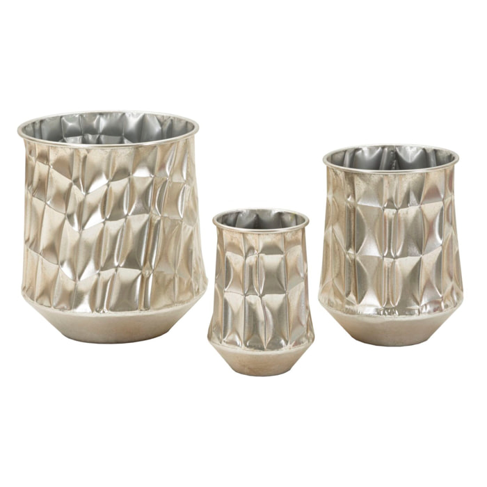 P/VASI SILVER SET 3 PZ CM Ø 35X38,5-27,5X33-18,5X26,5