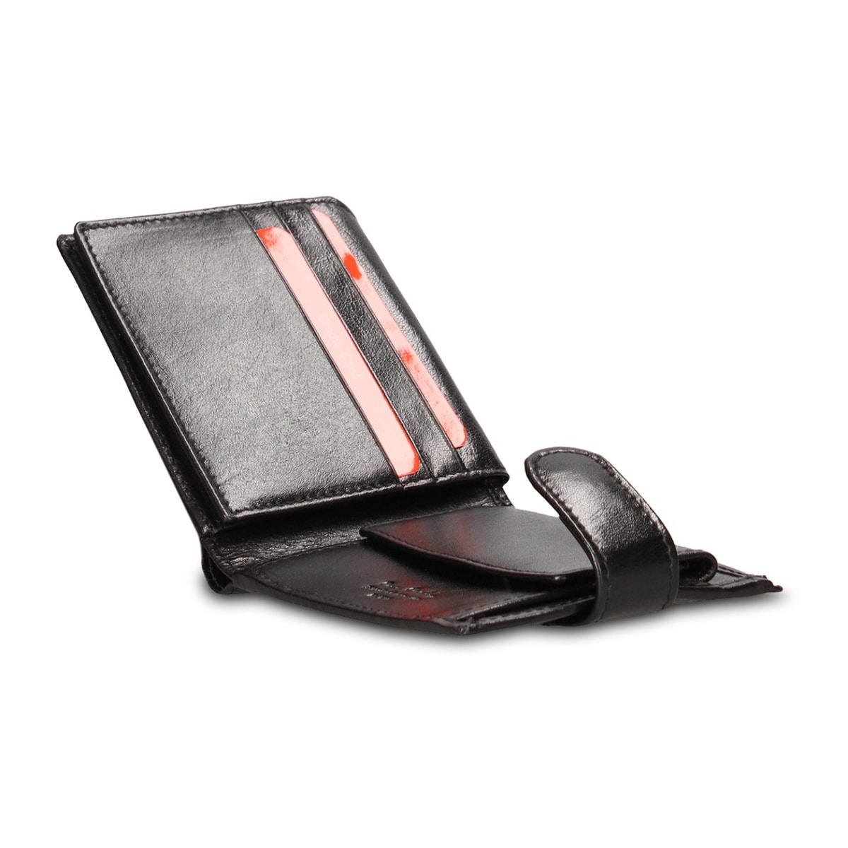 Portafoglio uomo in vera pelle - Modello Corvus Nova - Casual - 11.0 x 9.5 x 2.0 cm