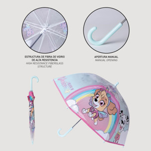 Paraguas Manual Poe Burbuja Paw Patrol Skye Pink
