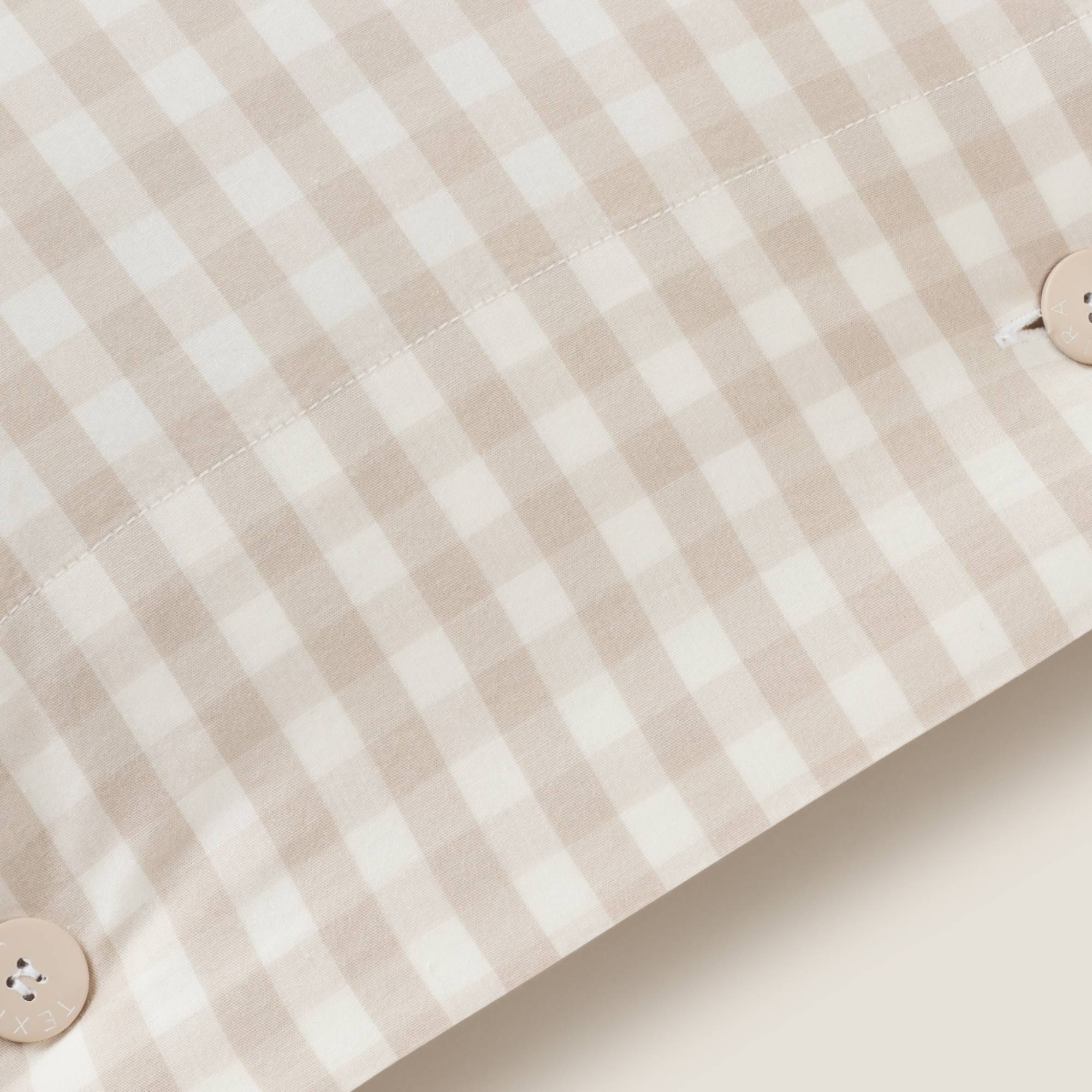 Funda almohada algodón cuadros Kimcuad color gris piedra