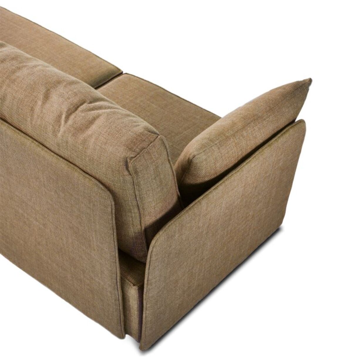 Sofá modular con chaiselongue 3 plazas y brazos Cubiq Beige