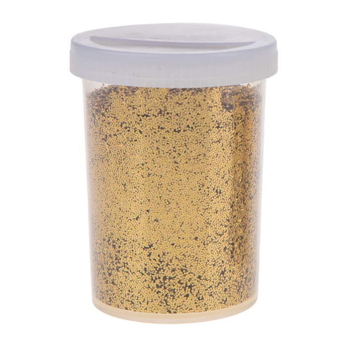 Glitter In Barattolo, 100 Gr - Pezzi 1 - 4,5X8,5X4,5cm - Colore: gold - Bianchi Dino