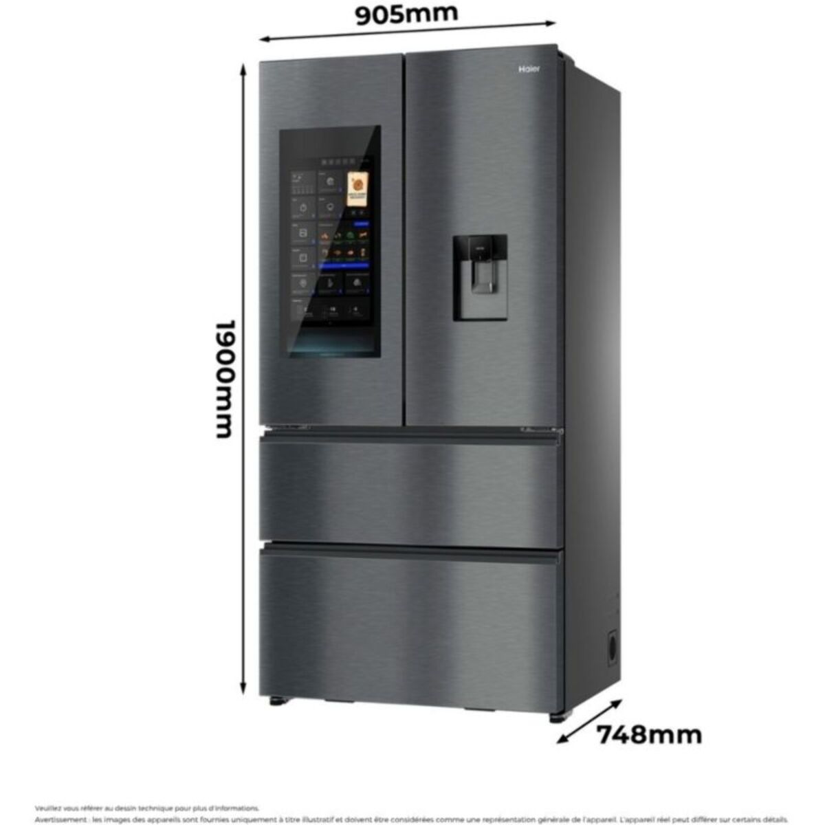 Réfrigérateur multi portes HAIER HFW99F19ESSB