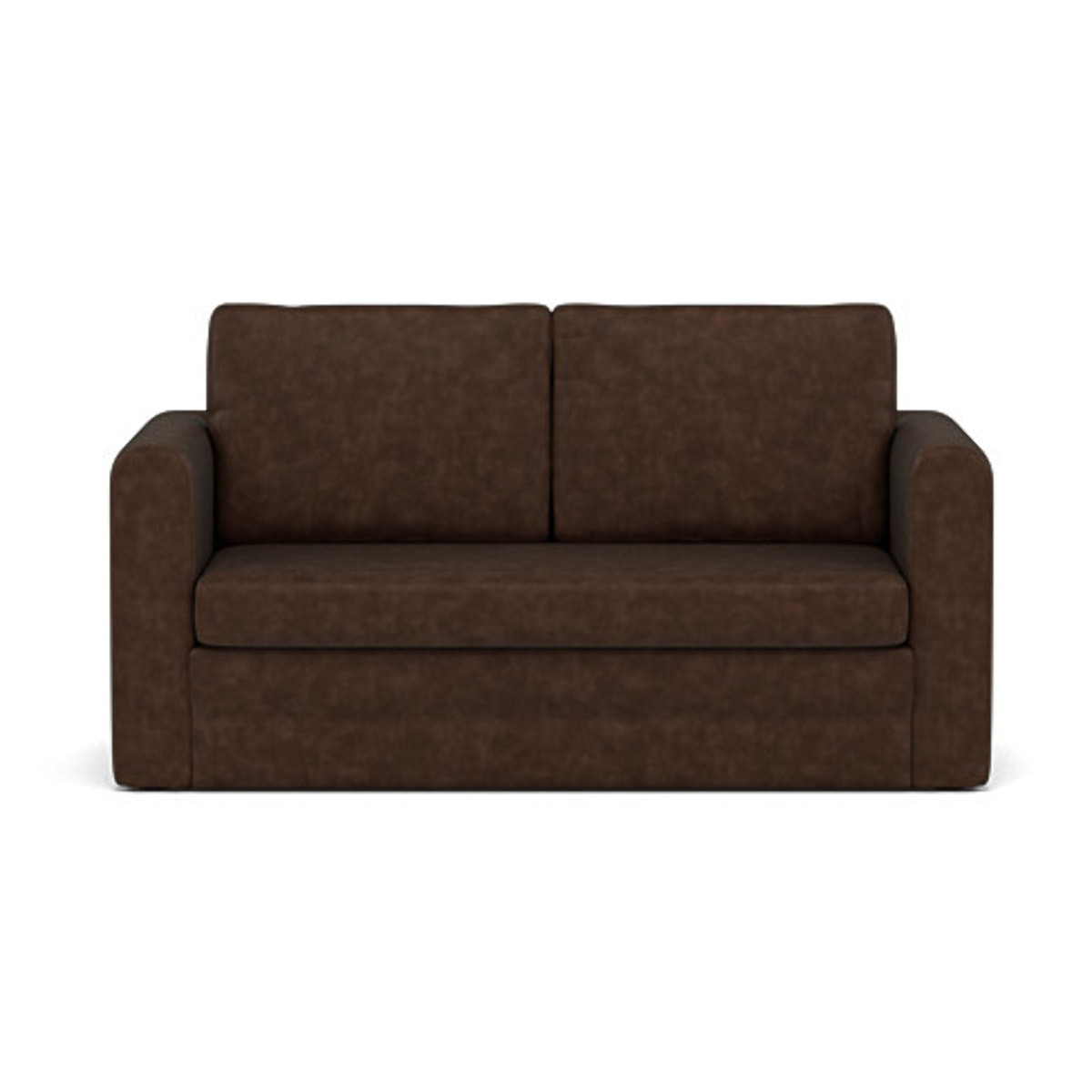 Marilia - canapé 2 places convertible déplimousse en simili - Marron