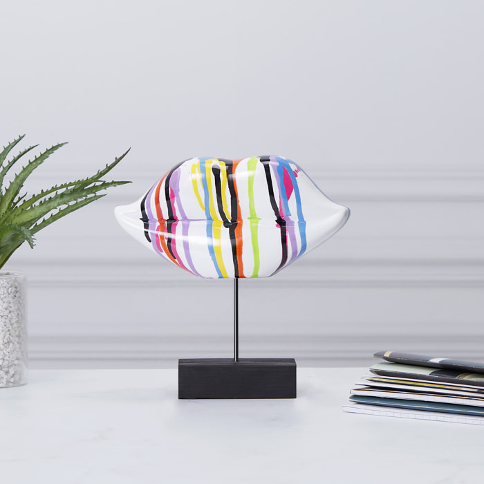 Deco A Poser Bouche Multicolore H20cm