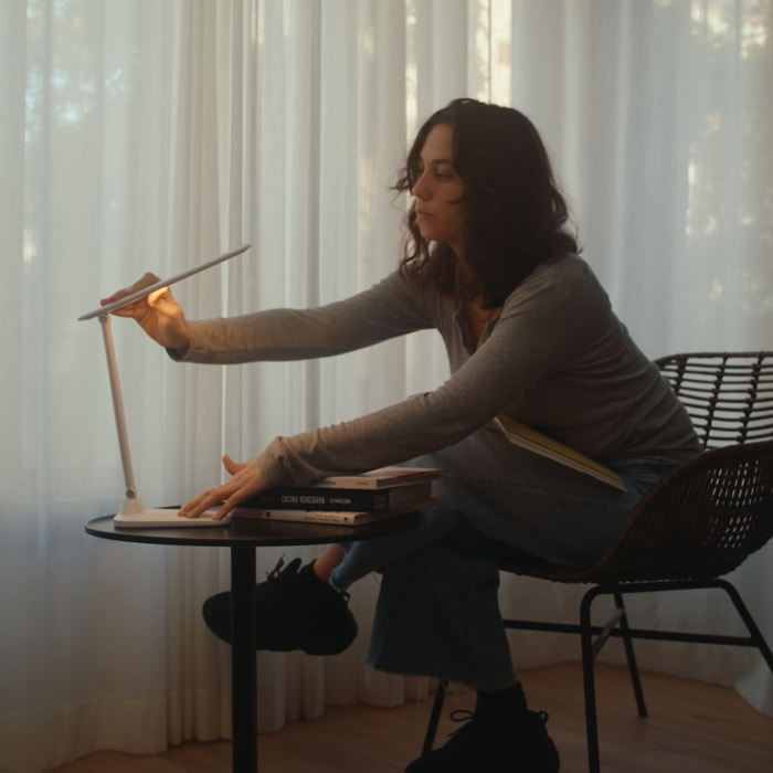 Forlight Tap Lámpara Flexo de Escritorio LED con Luz de Intensidad y Temperatura Regulable 3000-4000-6000K