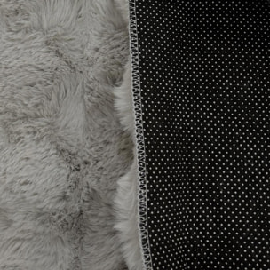 Tapis shaggy, faux uni sobre, poil long shaggy moelleux