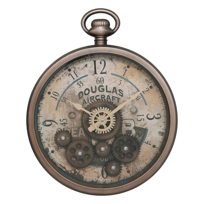 Horloge Awa marron D27cm