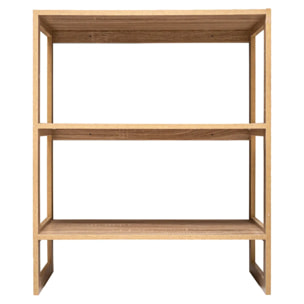 Étagère 4 cases empilables Effet chêne naturel Mix N' Modul