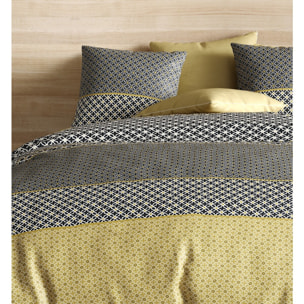 Parure Housse De Couette 3pcs avec Taies oreiller 100% coton 57fils Beho