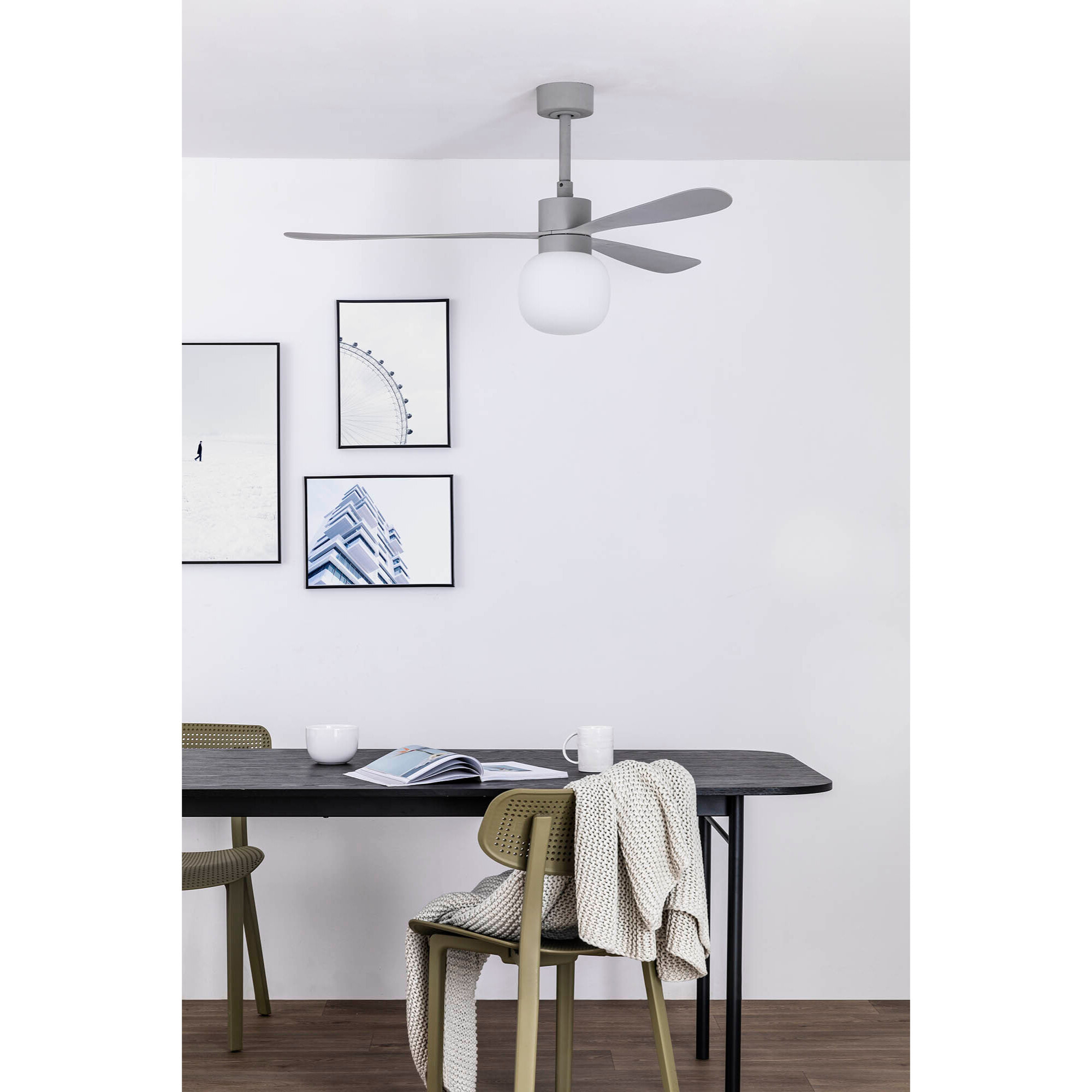 AMELIA L BALL LED Ventilatore a soffitto  grigio