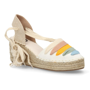 Alpargata valenciana cuña lazada para mujer