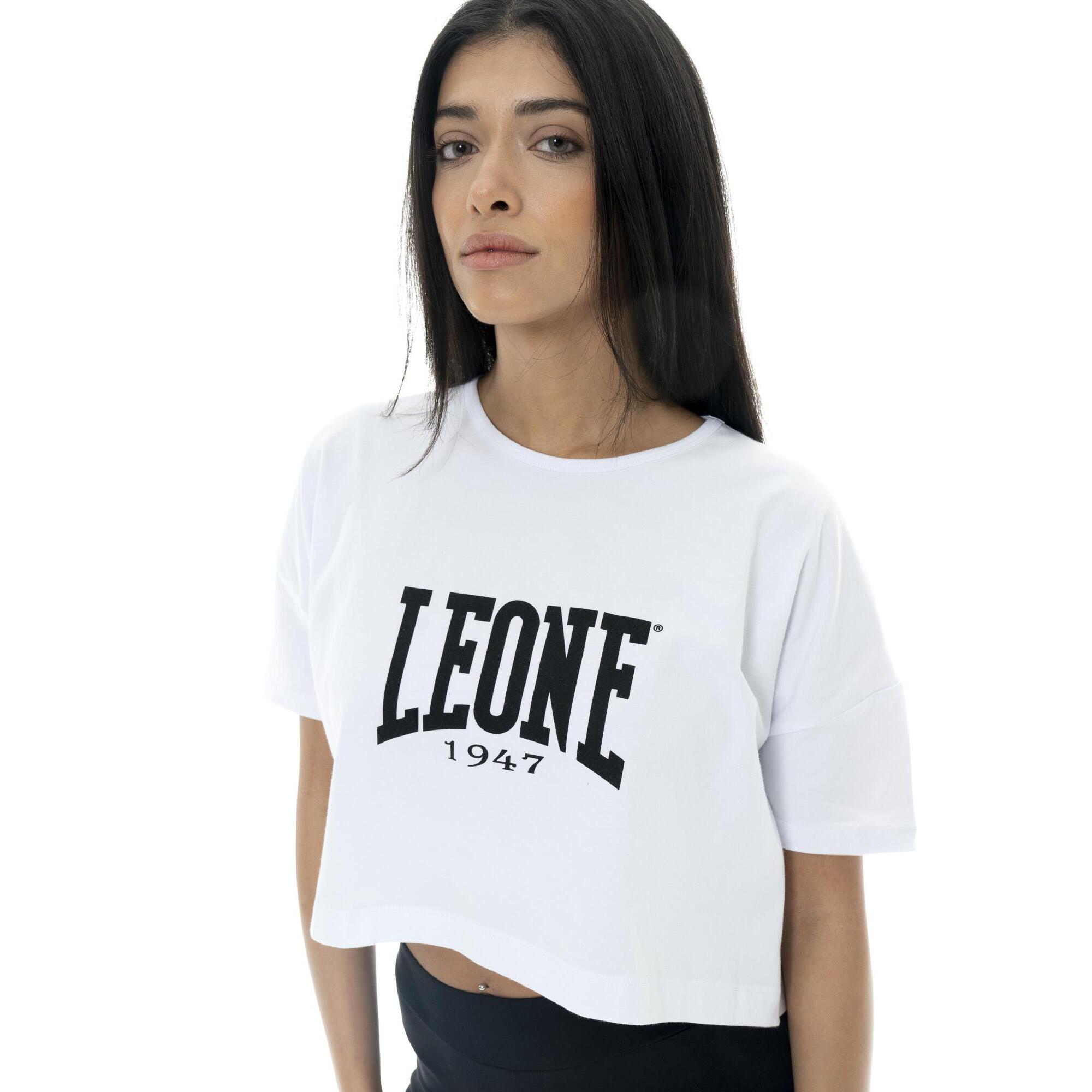 T-shirt da donna cropped Leone Basic