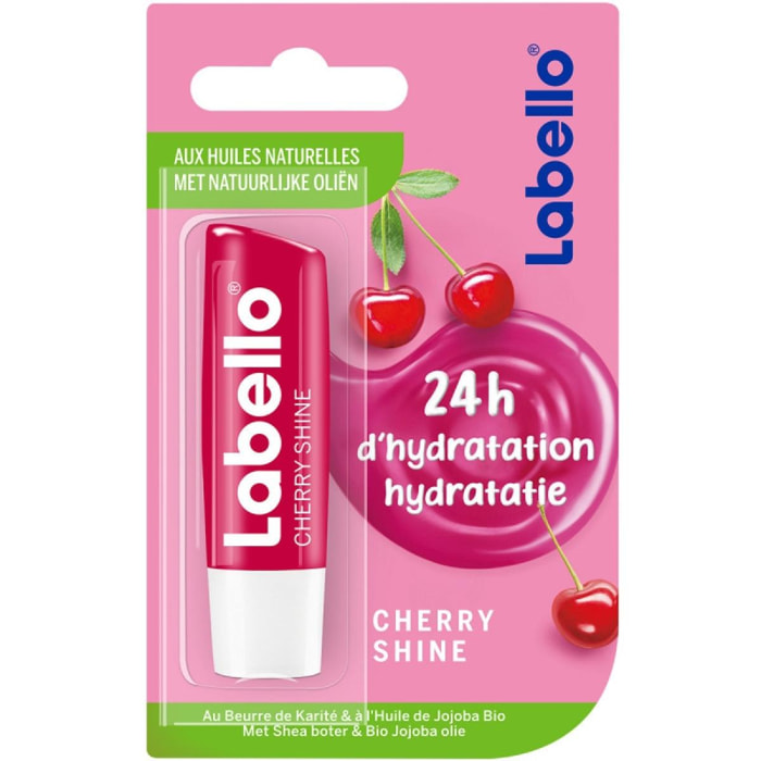 Pack de 2 - LABELLO - Stick soin des lèvres hydratant Huiles naturelles Cerise 5,5ml