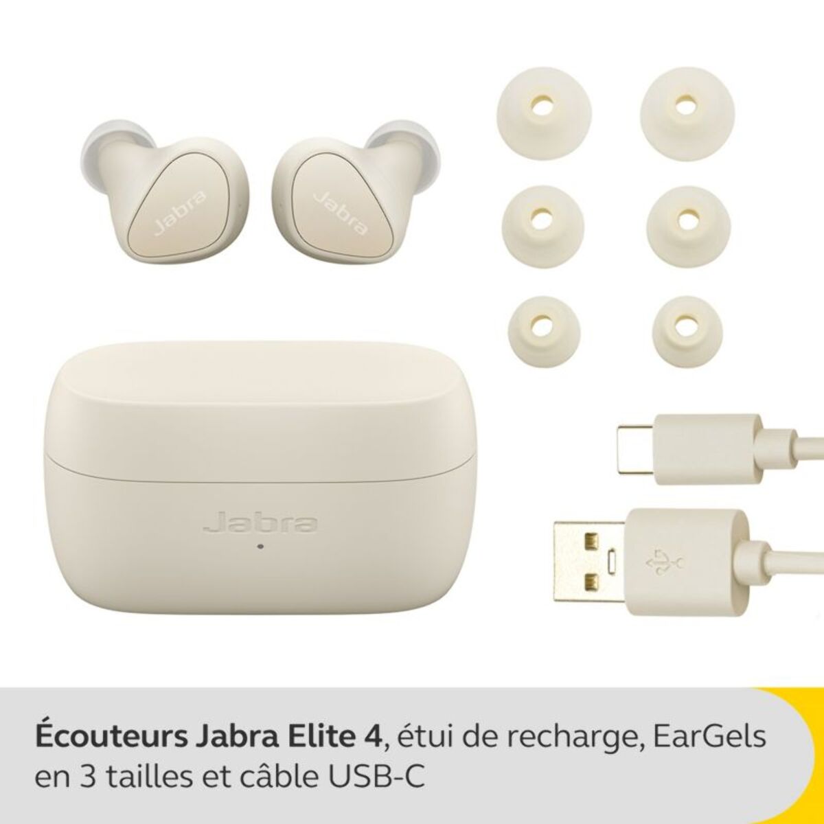 Ecouteurs JABRA Elite 4 Beige