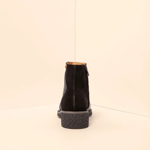 Botines con tacón N5946 MULTI LEATHER BLACK / IRATI color Black