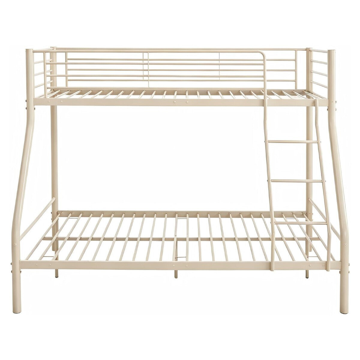 Lit superposé avec sommier inclus en métal "Leo" - 90/140 x 190 cm - Taupe