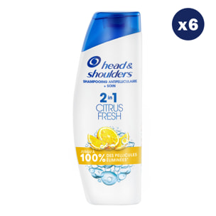 6 Shampoings Citrus Fresh 2en1 300ml - Head & Shoulders