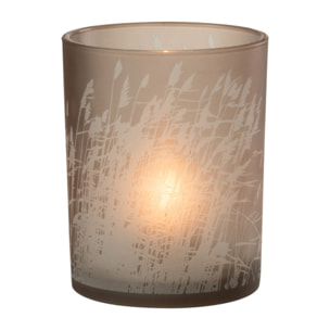 J-Line photophore Herbe - verre - beige - medium - 2 pcs