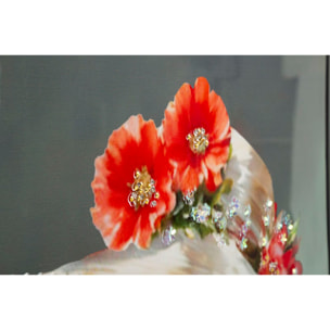 DIPINTO SU TELA LACCATO ELEGANT C/CORNICE -B- CM 52X4,5X152