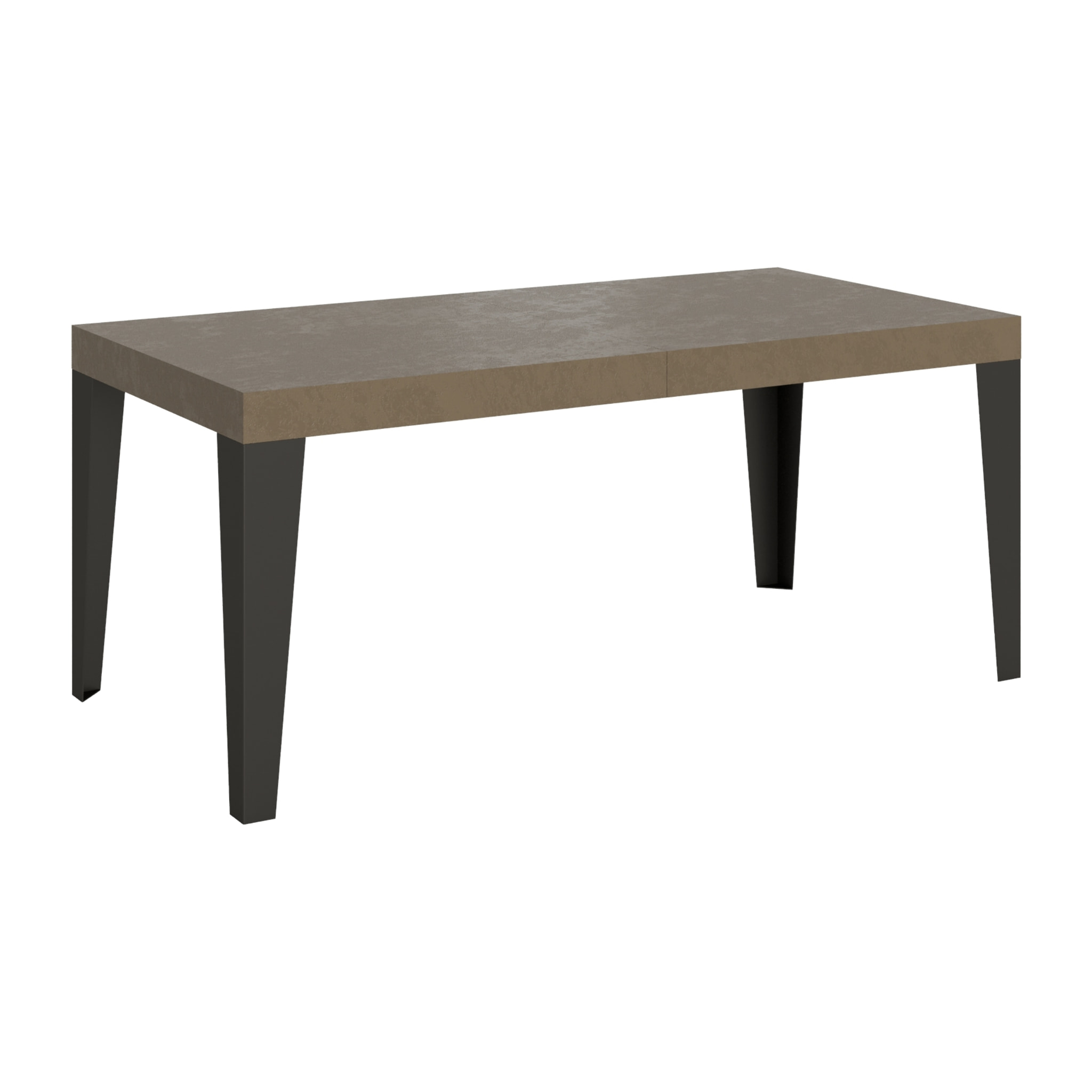 Table extensible 90x180/284 cm Flame taupe pieds anthracite