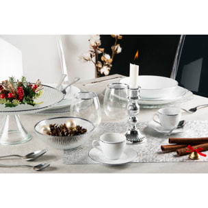 Set 6 Bicchieri Excelsa – Platinum, Vetro Trasparente