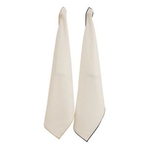 Lot de 2 torchon Waffle 70x45cm en coton blanc