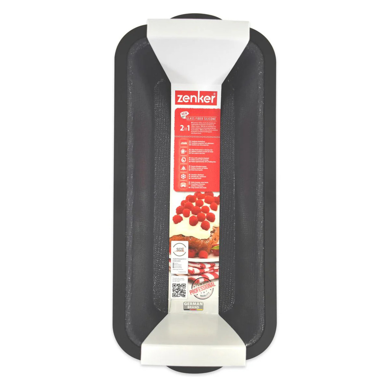 Lot de 2 moules à gâteaux 31,5/14,2 cm en silicone Silicone fibre de verre Silicone fibre de verre Zenker  Silicone fibre de verre