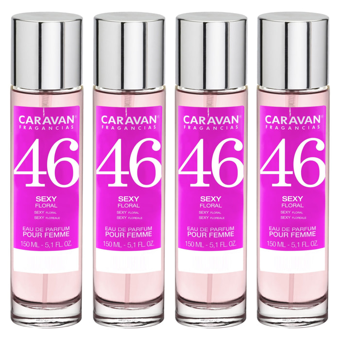 Caravan fragancias set de 4 frascos perfume de mujer nº46, de 150 ml