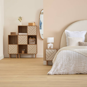 Etagère 6 cases Mix'N'Match bois et motif rayé