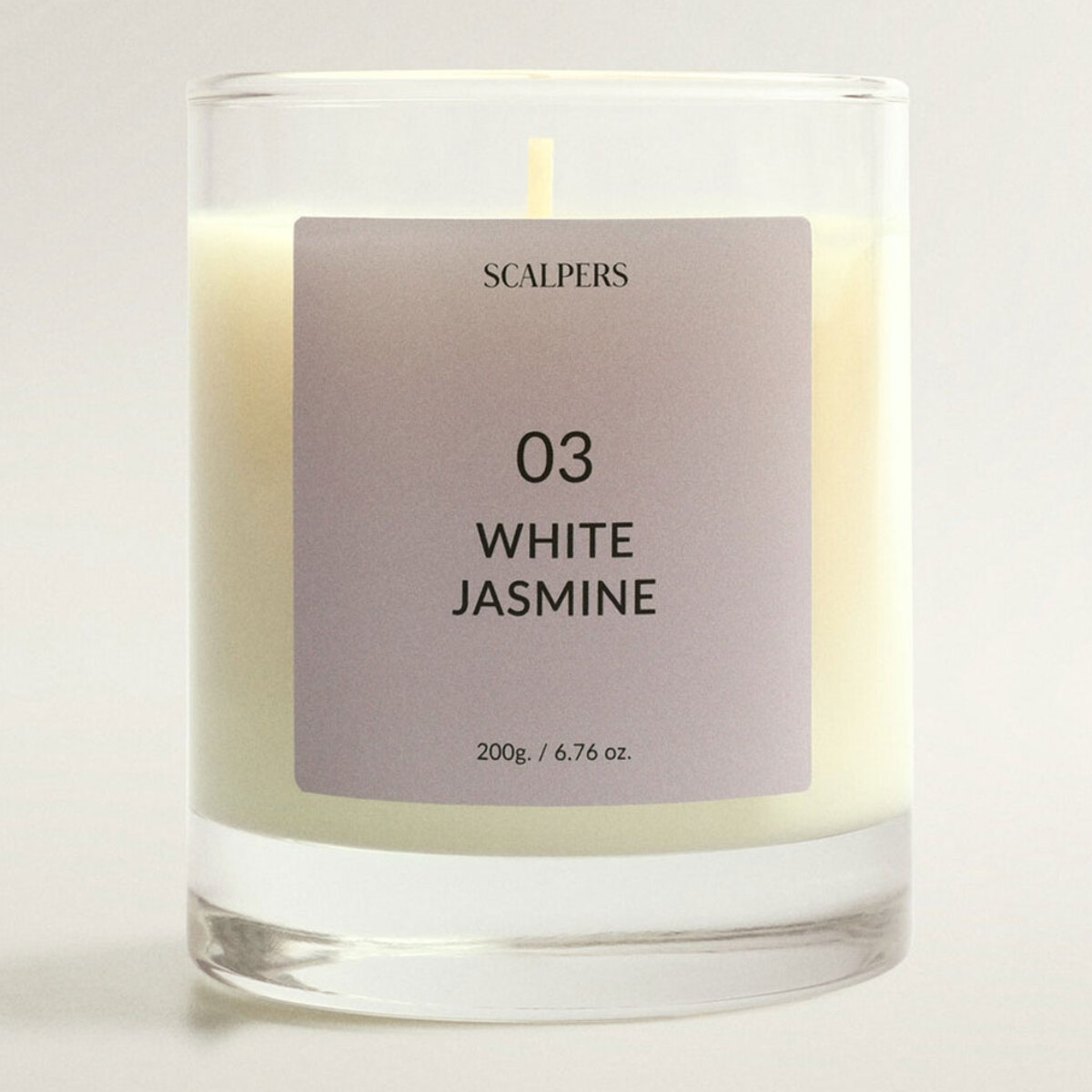 Vela aromática 200gr aroma jazmín blanco scalpers