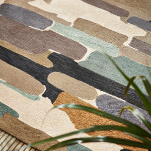 Tapis extérieur tissé kilim rectangle GENO