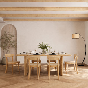 Lampadaire en rotin et métal - Aimée